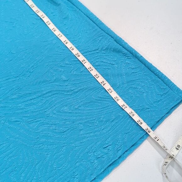 Ali Miles Top Womens 1X Blue Crinkle Art Asymmetric Tunic Blouse Colorful - Picture 9 of 9